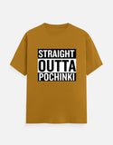 C-Labs Straight Outta Pochinki Classic Crew T-Shirt Mustard Yellow Front_1_c_43_a272bed1-88aa-475b-9505-302205b2b758