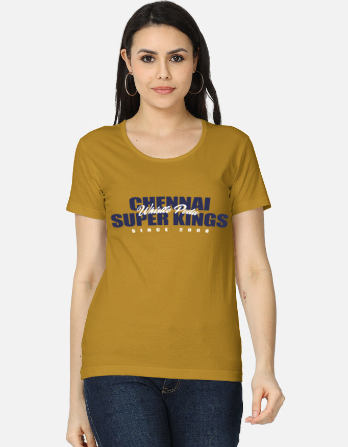 C-Labs Chennai Super Kings Whistle Podu Women's Classic T-Shirt Mustard Yellow Front_1_c_43_a675b8fc-407d-4473-b4e4-13536c74e685
