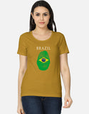 C-Labs Brazil Women's Classic T-Shirt Mustard Yellow Front_1_c_43_a9e92616-1324-47c5-8491-4bed5c7bb870