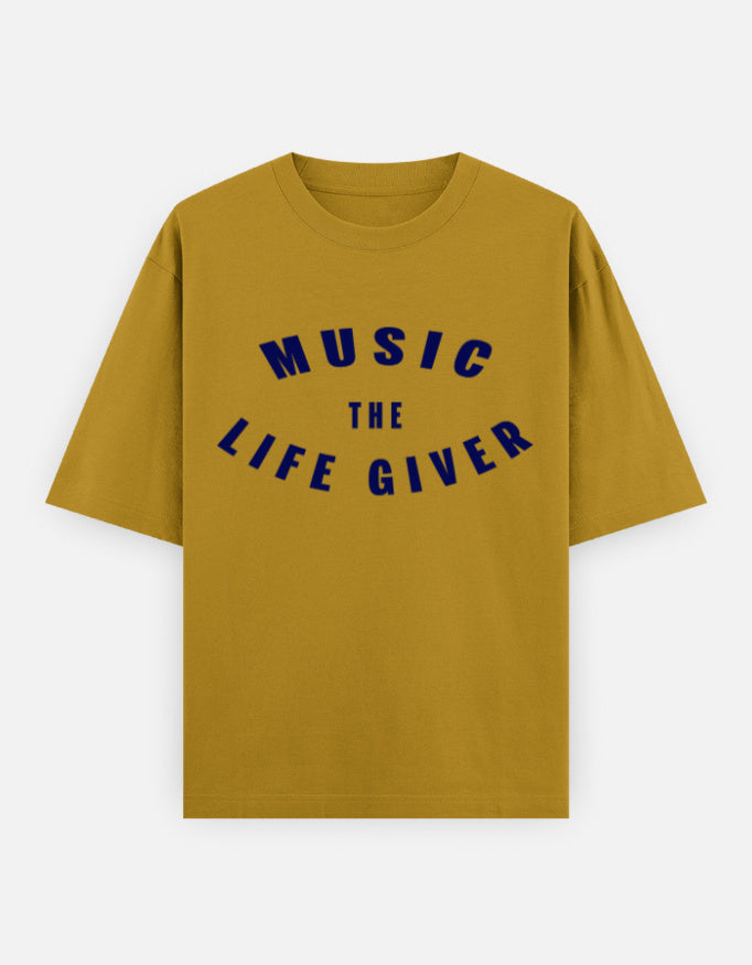 C-Labs Music The Life Giver Oversized Classic T-Shirt Mustard Yellow Front_1_c_43_c21d2c09-5603-40c8-aa40-94bb334046de