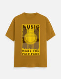 C-Labs Music Make The Pain Fade Classic Crew T-Shirt Mustard Yellow Front_1_c_43_c95a369b-c1f1-4a27-92c0-c9a85e57fa71