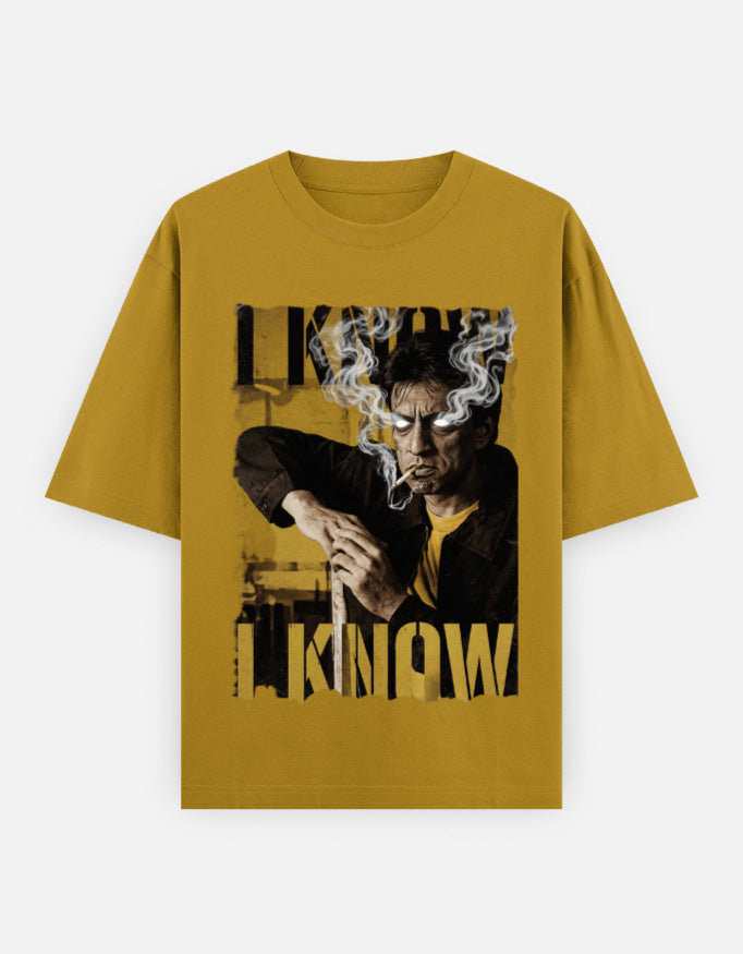 C-Labs I know I know Oversized Classic T-Shirt Mustard Yellow Front_1_c_43_cbbaaf89-4413-48a9-b9cf-569e7b2bca36