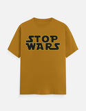 C-Labs Stop Wars Classic Crew T-Shirt Mustard Yellow Front_1_c_43