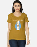 C-Labs Argentina Women's Classic T-Shirt Mustard Yellow Front_1_c_43_d1a05732-7490-4600-a01a-28f97a9e0333