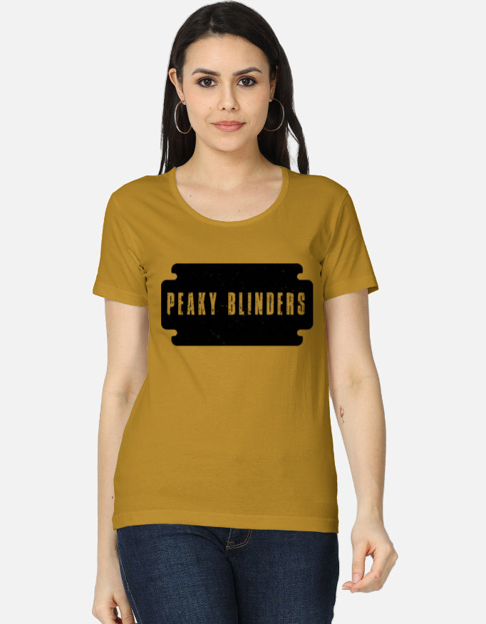 C-Labs Peaky Blinders Women's Classic T-Shirt Mustard Yellow Front_1_c_43_e35aadab-9962-400b-982d-51180eeaf756