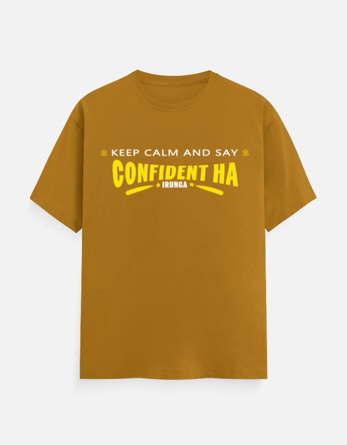 C-Labs Confident-ah Irunda Classic Crew T-Shirt Mustard Yellow Front_1_c_43_e5a9731a-6758-48f6-b31c-618153b522a7