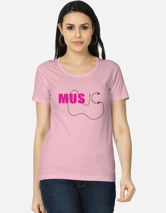 C-Labs Music Women's Classic T-Shirt Light Baby Pink Front_1_c_45