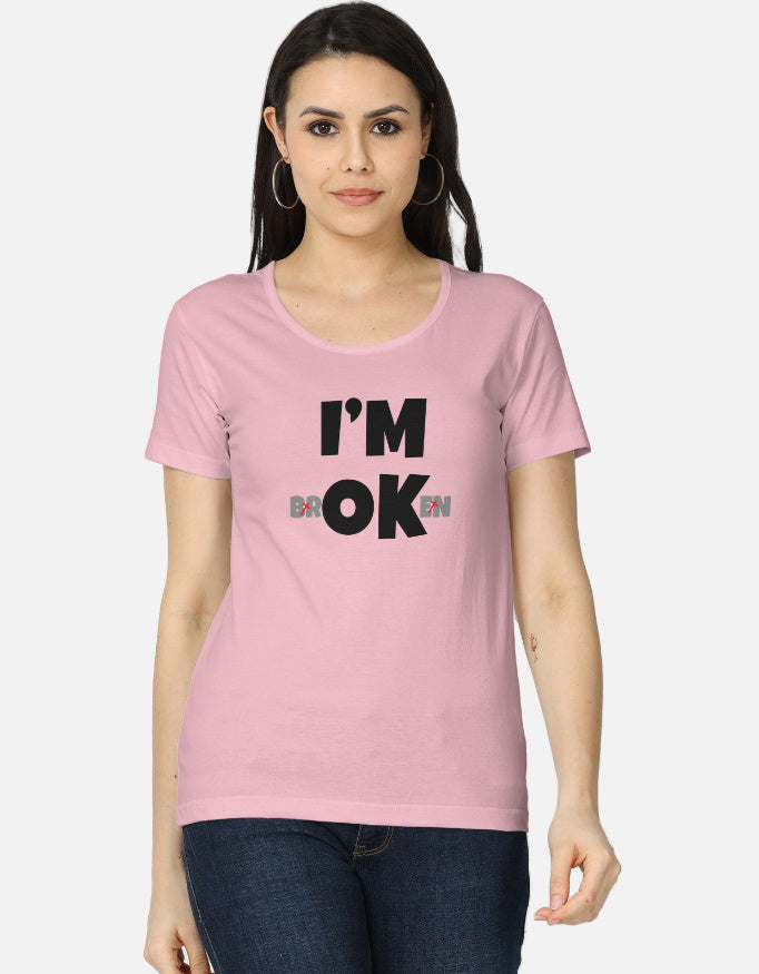 C-Labs I'M BROKEN Women's Classic T-Shirt Light Baby Pink Front_1_c_45_06170723-87ac-49b6-873e-ab1c5f518492