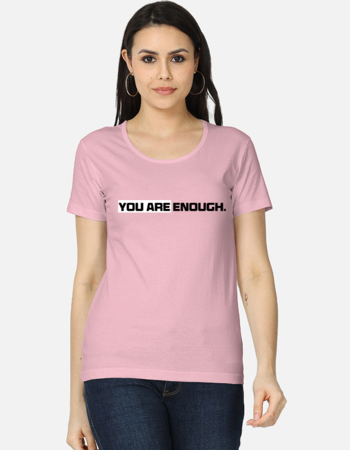 C-Labs You Are Enough Women's Classic T-Shirt Light Baby Pink Front_1_c_45_0b9b24d7-4a66-4d0d-88e7-317e77cd18ca