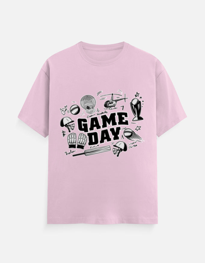 C-Labs Game Day CSK Theme Classic Crew T-Shirt Light Baby Pink Front_1_c_45_17737b5d-d865-4b48-be9d-11782360f5e4