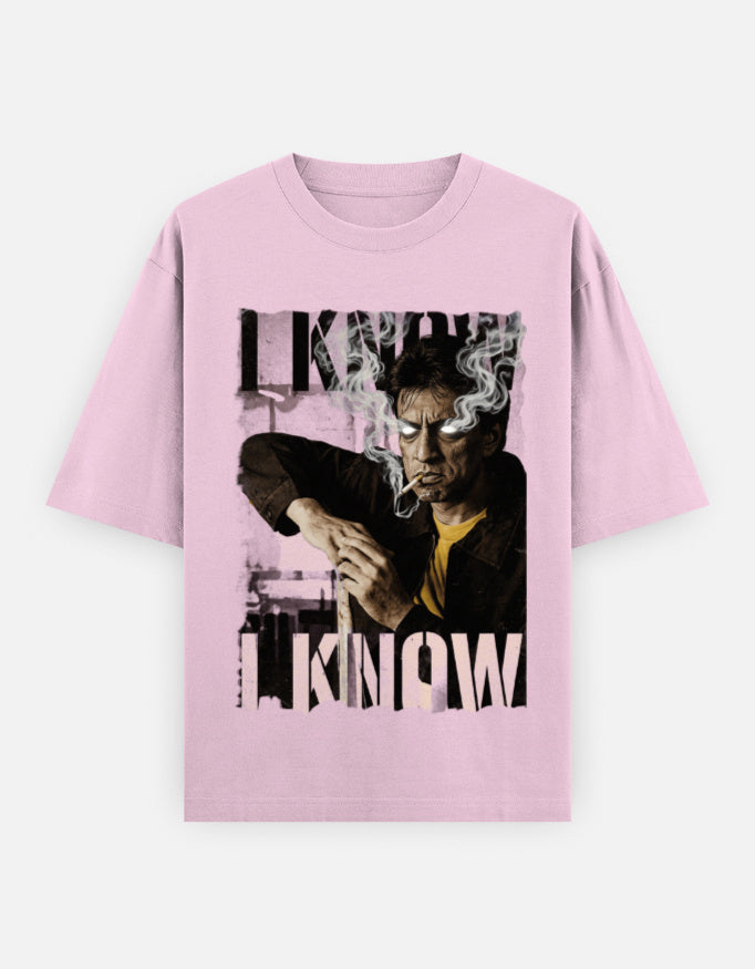 C-Labs I know I know Oversized Classic T-Shirt Light Baby Pink Front_1_c_45_20be6137-b110-45d7-924c-7201e6a66acc