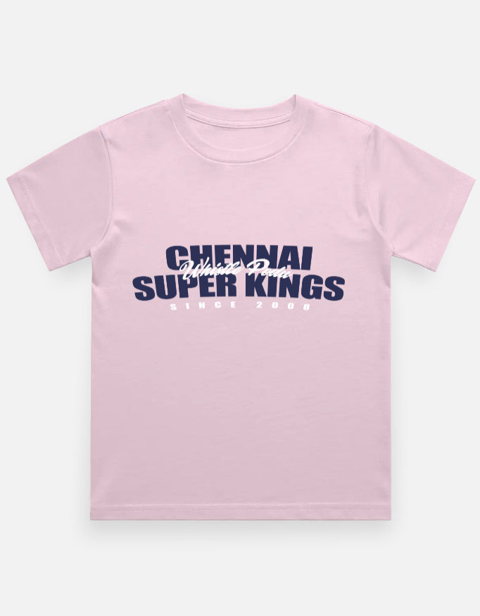 C-Labs Chennai Super Kings Boy Classic Crew T-Shirt Light Baby Pink Front_1_c_45_2b28ffaf-19df-4665-9c46-06a707c33648