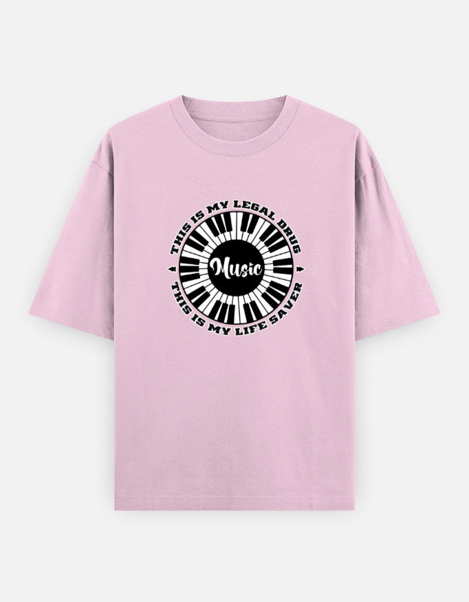 C-Labs Music Is My Drug Oversized Classic T-Shirt Light Baby Pink Front_1_c_45_3b4c7724-c6be-4377-ab6a-77c50ae9feb1