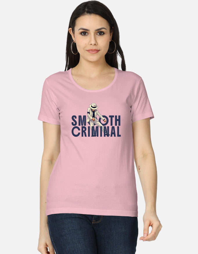 C-Labs Smooth Criminal Women's Classic T-Shirt Light Baby Pink Front_1_c_45_40290885-b92a-4f4a-acf6-12f9575701e1