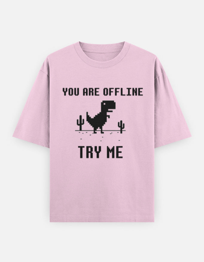 C-Labs If You Are Offline, Try Me Oversized Classic T-Shirt Light Baby Pink Front_1_c_45_779c2ad2-d275-40e9-b9fb-d13daf083053