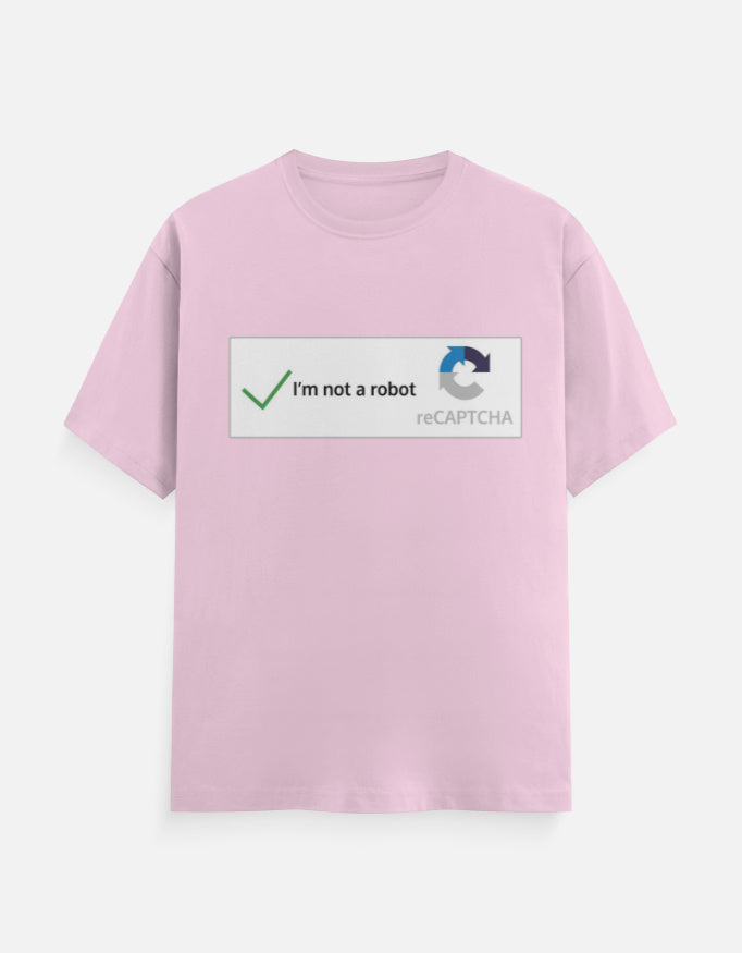 C-Labs I'm Not a Robot Classic Crew T-Shirt Light Baby Pink Front_1_c_45_82d99188-10d6-4cf7-a309-2702cefb14f8
