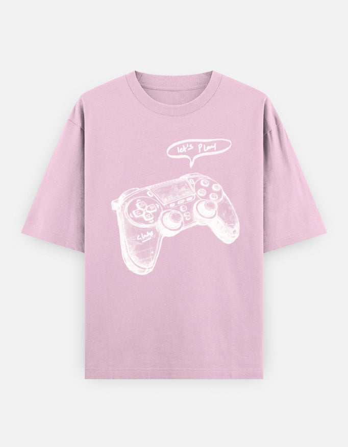 C-Labs Let's Play Oversized Classic T-Shirt Light Baby Pink Front_1_c_45_83f6eefe-df41-40ff-8537-f4ec7159fbcf