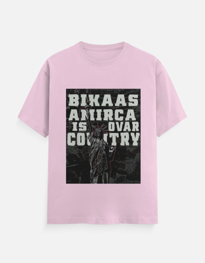 C-Labs Bikaas Amirca Is Ovar Country Classic Crew T-Shirt Light Baby Pink Front_1_c_45_8e5f4216-c76e-4548-add7-53f50f9b6884