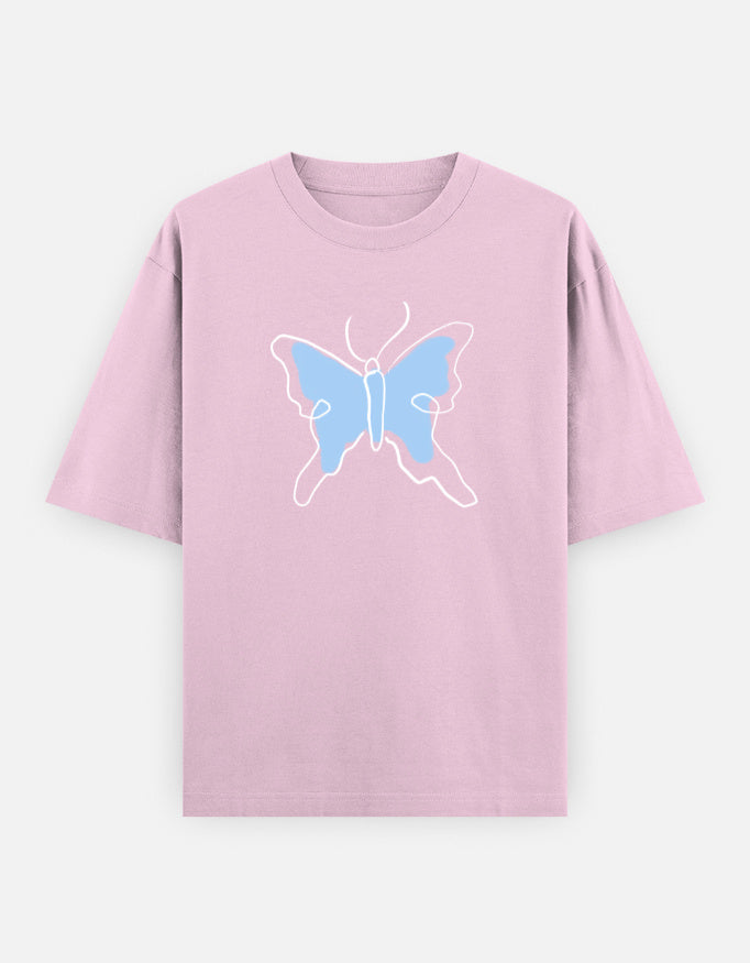 C-Labs Butterfly Oversized Classic T-Shirt Light Baby Pink Front_1_c_45_92c8b816-ef4b-4fc5-b1fe-419cca5225aa