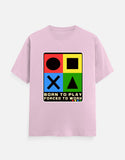 C-Labs Born to Play. Forced to Work Classic Crew T-Shirt Light Baby Pink Front_1_c_45_9904d9f7-8bc4-4513-b73f-ee937dcc3b68