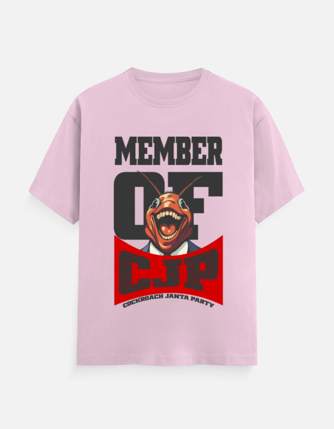 C-Labs Member of Cockroach Janatha Party Classic Crew T-Shirt Light Baby Pink Front_1_c_45_e4200803-929e-426d-bf76-095bfb61bd41
