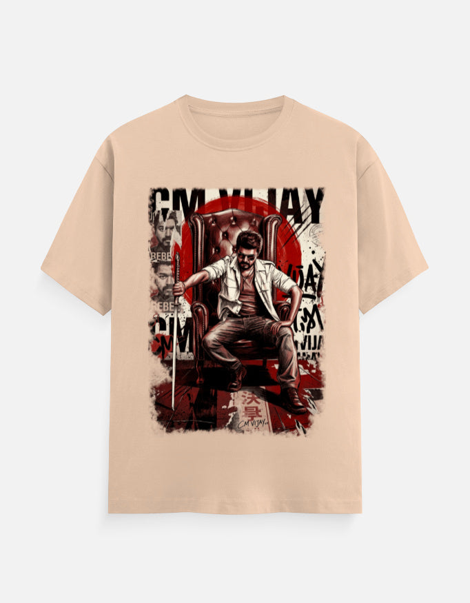 C-Labs CM VIJAY Classic Crew T-Shirt Peach Front_1_c_48_8258537b-70f9-4a0f-a09f-c61b789ad1eb