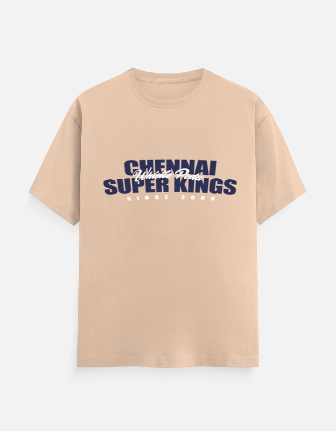 C-Labs Chennai Super Kings Whistle Podu Classic Crew T-Shirt Peach Front_1_c_48_a300232c-50d9-4bac-b5fa-a56d308d188a