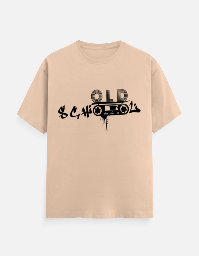 C-Labs Old School Music Classic Crew T-Shirt Peach Front_1_c_48_a32c58f1-b259-4679-ac76-c8ca5fb11561