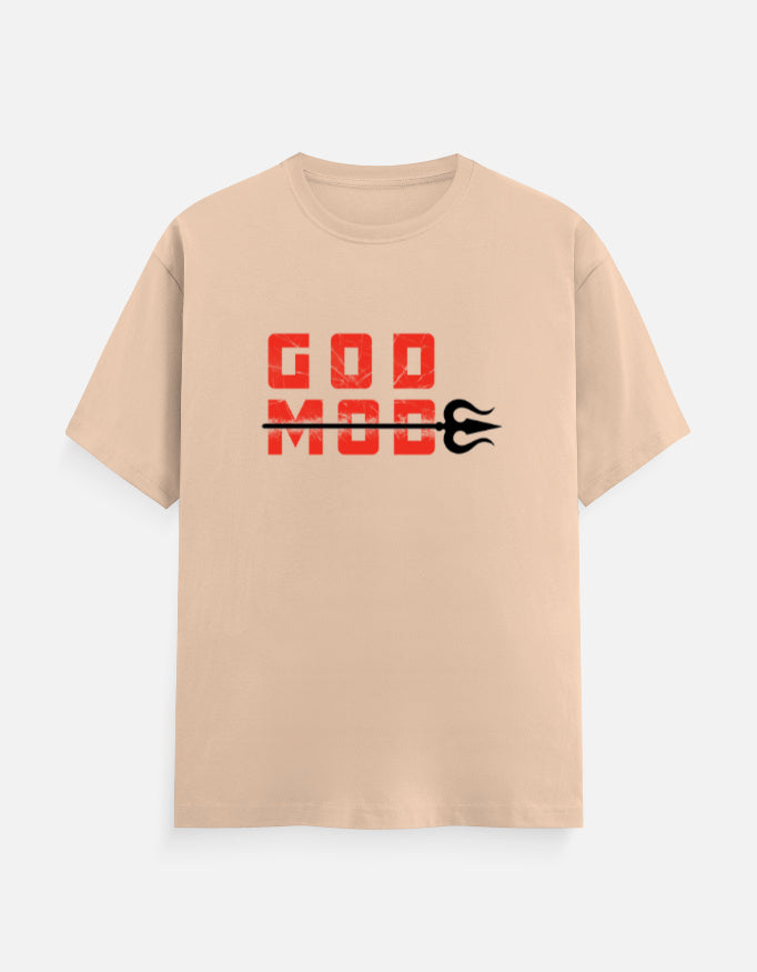 C-Labs Karuppu God Mode Classic Crew T-Shirt Peach Front_1_c_48_fad33c2d-093b-4f4b-8415-3f90fabbe780