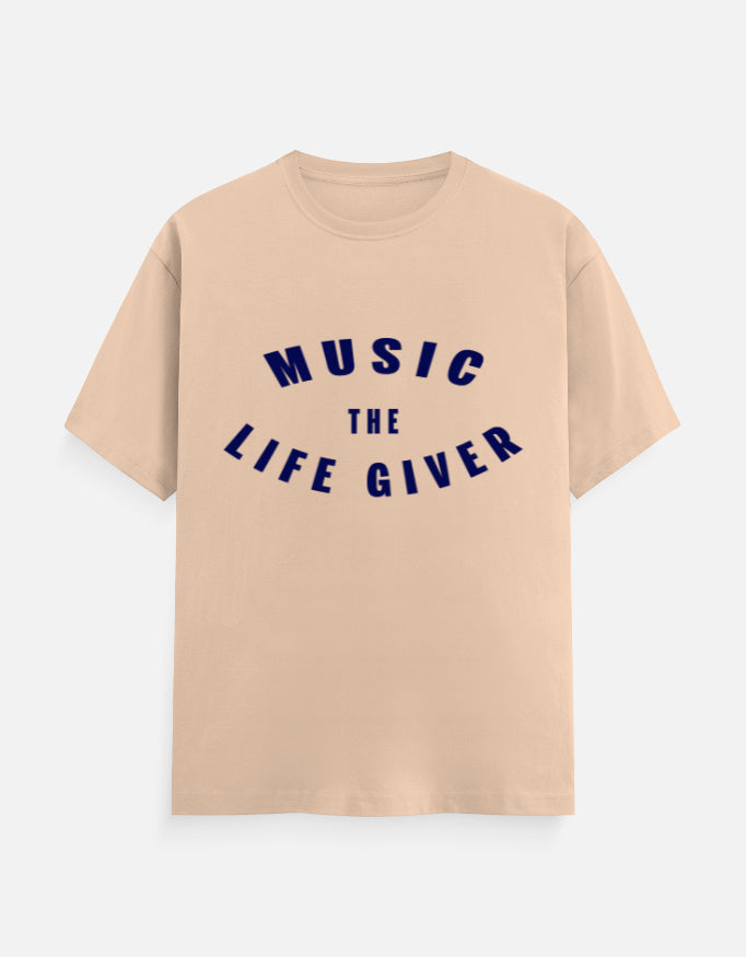 C-Labs Music The Life Giver Classic Crew T-Shirt Peach Front_1_c_48_fd8ef2b7-be86-42b0-a103-6b91811c3a09