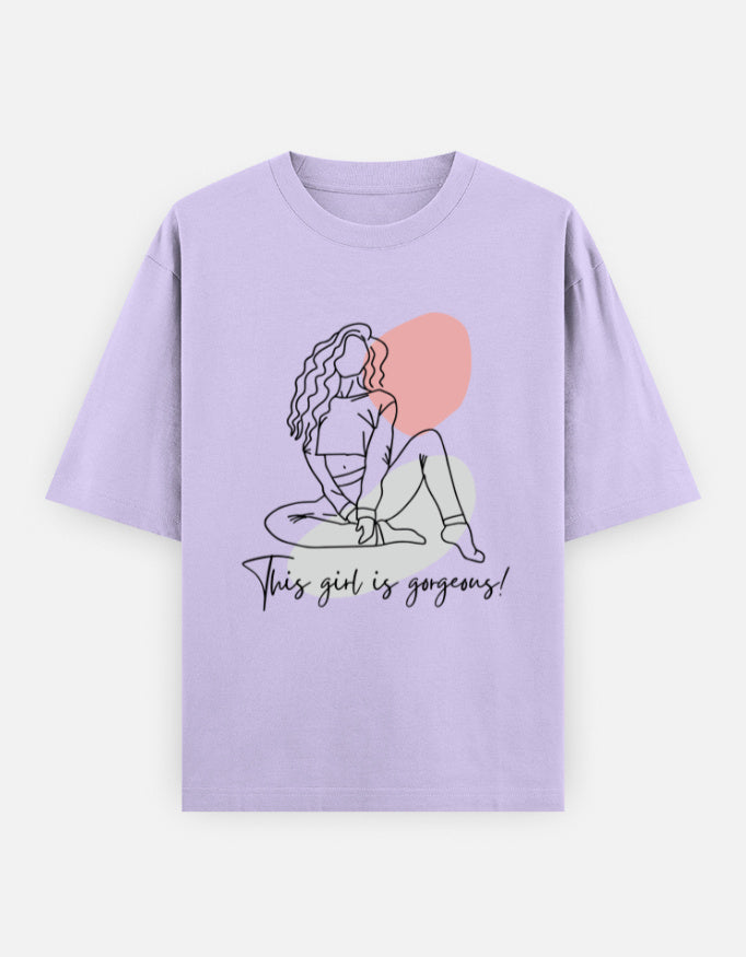 C-Labs This Girl Is Gorgeous Oversized Classic T-Shirt Lavender Front_1_c_49_30bcc580-9aaf-46d4-96da-ff94da45ad86