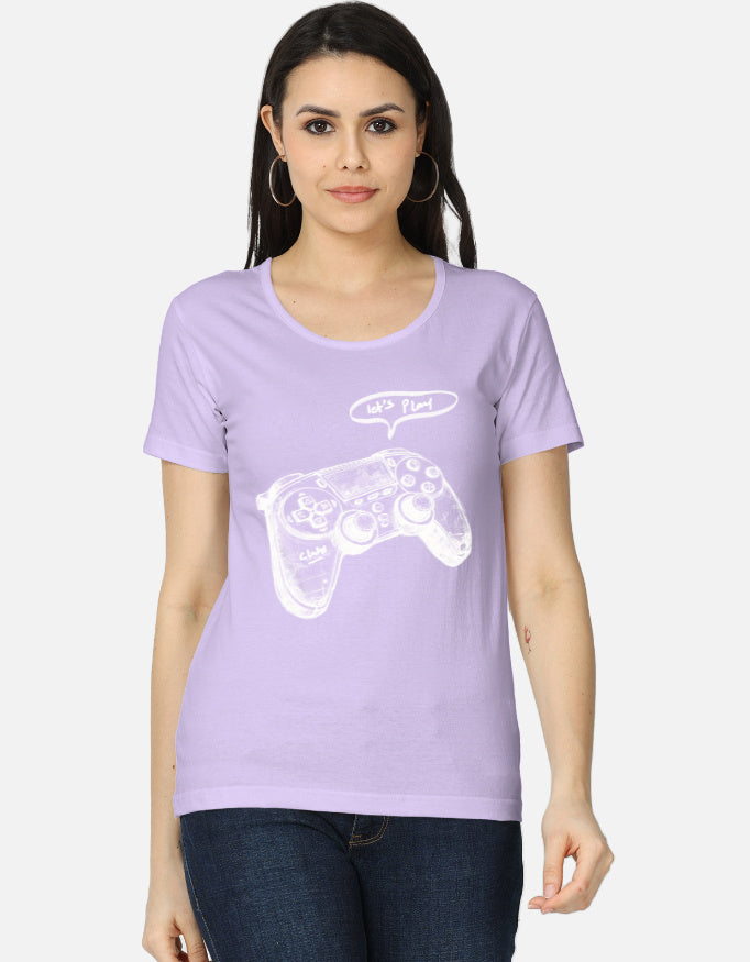 C-Labs Let's Play Women's Classic T-Shirt Lavender Front_1_c_49_3b625d43-0948-40df-a02c-407d92edb761