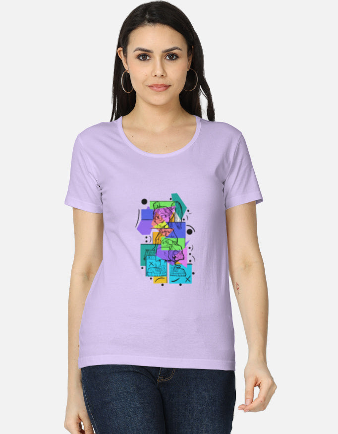 C-Labs Colorful Girl Women's Classic T-Shirt Lavender Front_1_c_49_4a9b987e-41b8-45eb-86d5-f4e86d6c218c