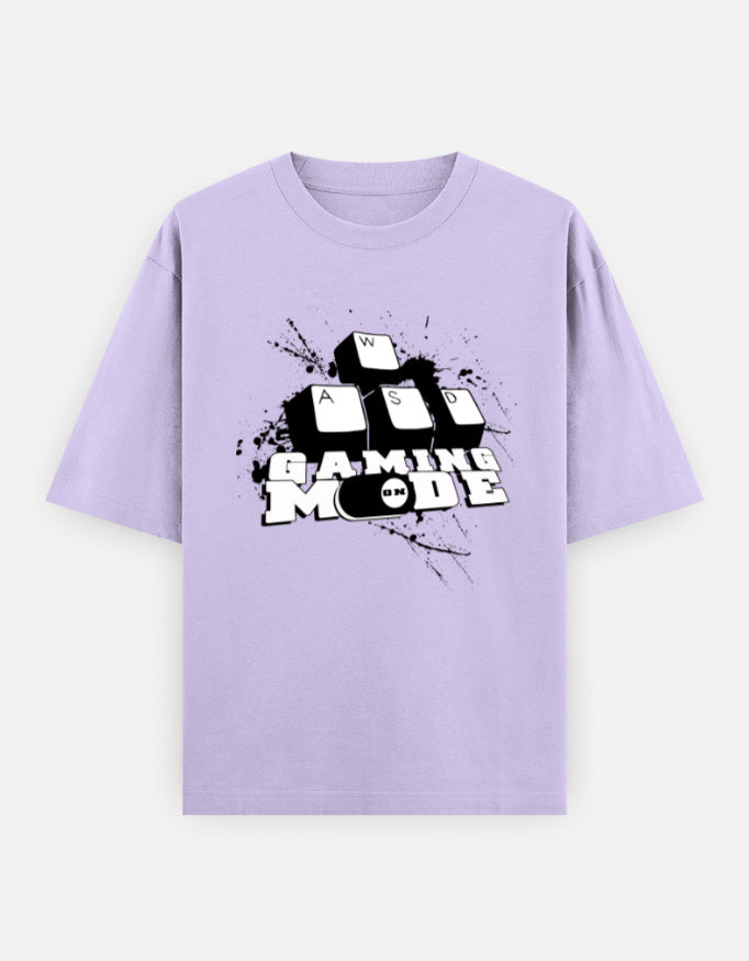 C-Labs Gaming Mode On Oversized Classic T-Shirt Lavender Front_1_c_49_69c287d6-89f4-47ff-885c-c44fc1d81f2a