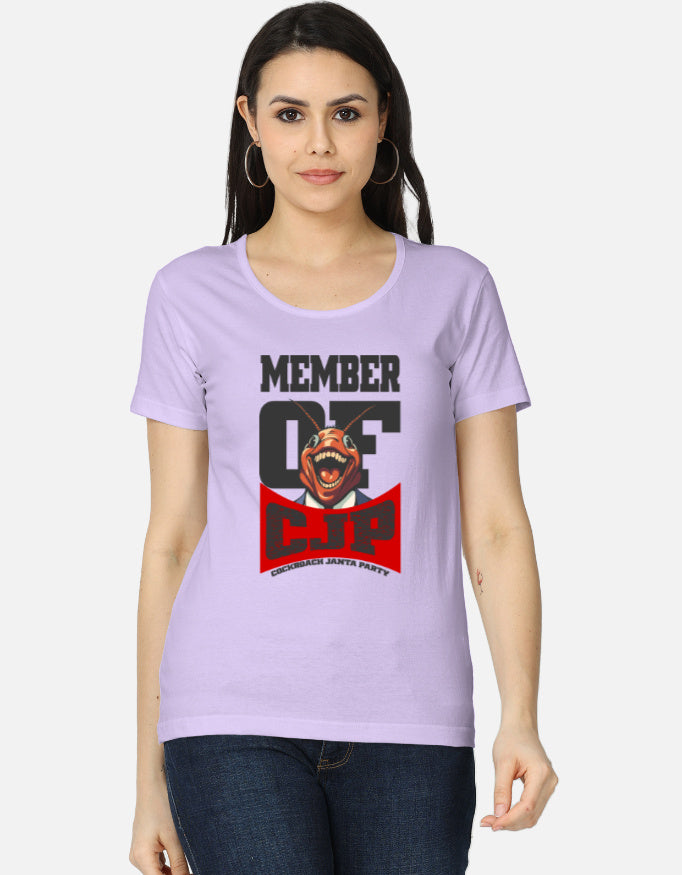 C-Labs Member of Cockroach Janatha Party Women's Classic T-Shirt Lavender Front_1_c_49_73fc4212-bb6d-4208-8475-6a19dbf895a7