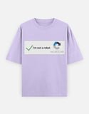C-Labs I'm Not a Robot Oversized Classic T-Shirt Lavender Front_1_c_49_8e561e54-e45f-4c02-a439-bc646698c063