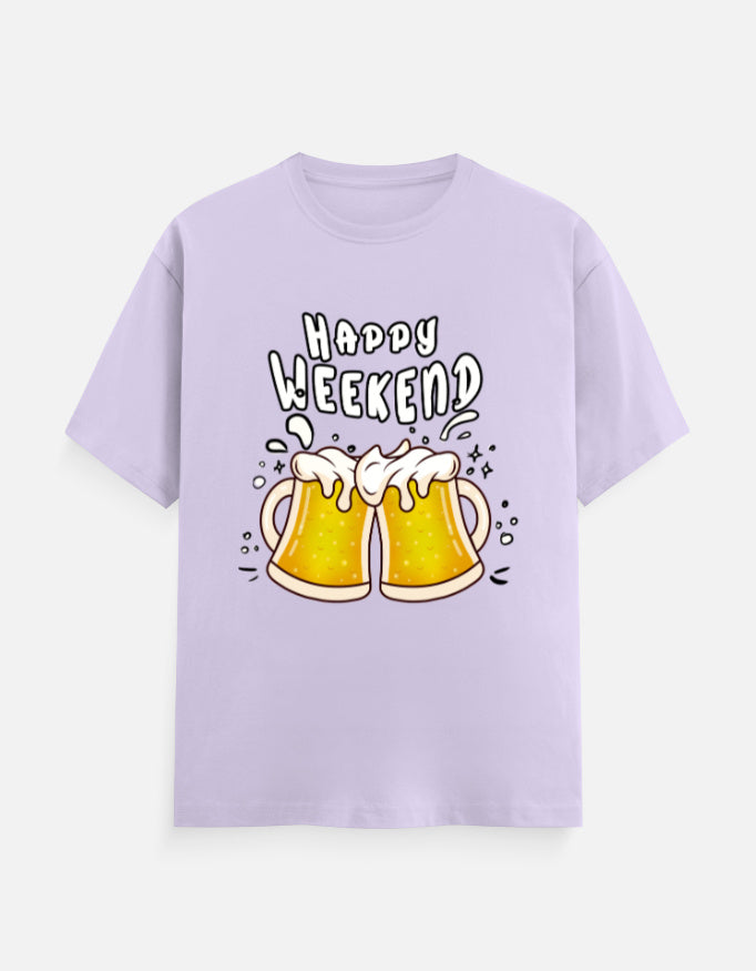 C-Labs Happy Weekend Classic Crew T-Shirt Lavender Front_1_c_49_bdb150a6-50aa-4736-9e7e-78c2e414ce6e