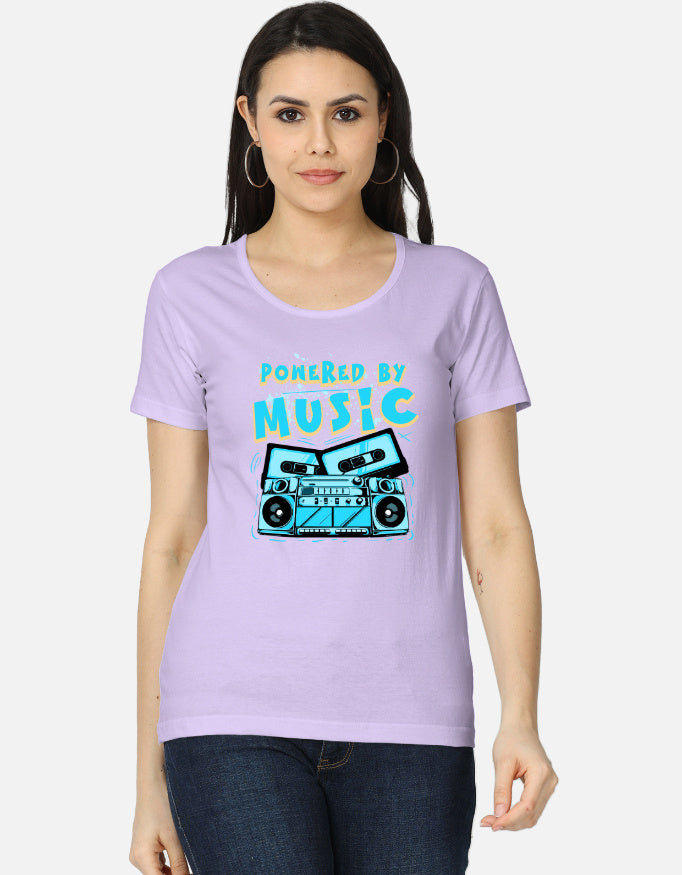 C-Labs Powered By Music Women's Classic T-Shirt Lavender Front_1_c_49_e435a8bc-2758-4427-9baf-6212397f2e0a