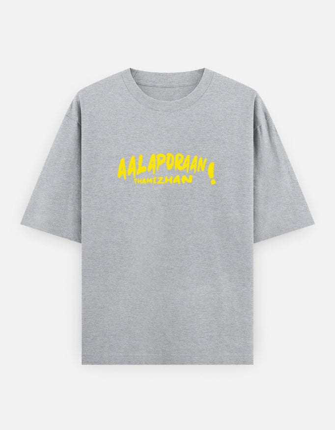 C-Labs Aalaporan Tamizhan Oversized Classic T-Shirt Grey Melange Front_1_c_4_03847139-971b-4fe3-9b01-865803ed191e