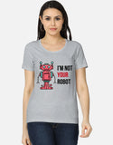 C-Labs I'm Not Your Robot Women's Classic T-Shirt Grey Melange Front_1_c_4_03e25a2b-0627-4430-9fae-179ce04638fc