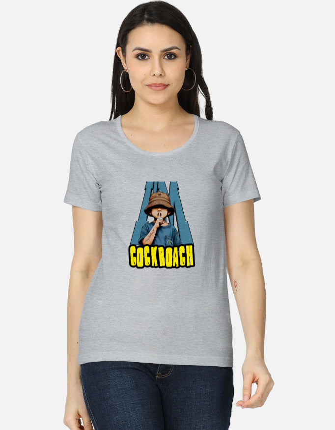 C-Labs I'm Cockroach Women's Classic T-Shirt Grey Melange Front_1_c_4_11491c27-ed7e-455d-99e9-3ce515d6e8c2