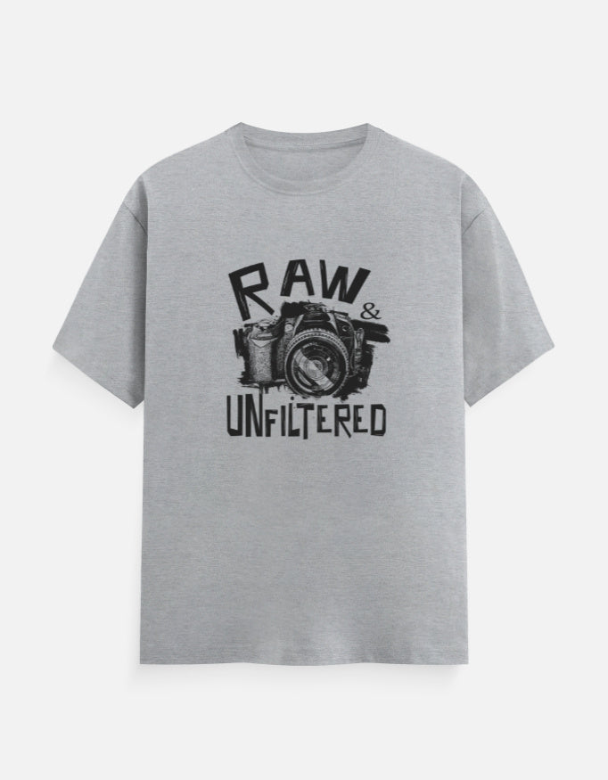 C-Labs Raw and Unfiltered Classic Crew T-Shirt Grey Melange Front_1_c_4_15c9ff59-6451-425b-87cc-3e9954946d65
