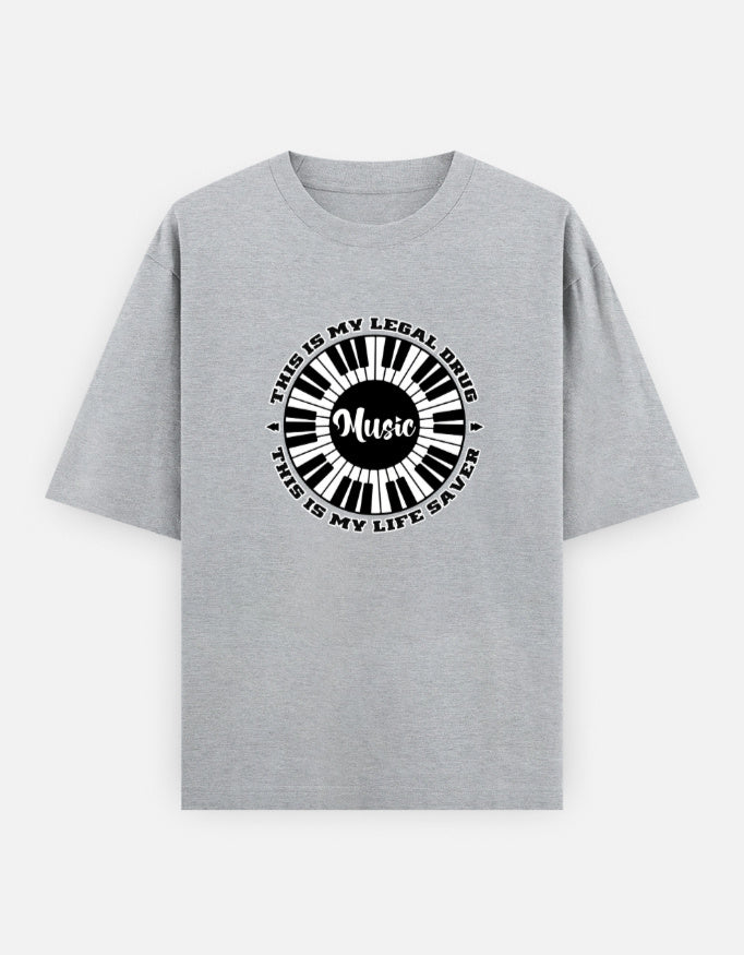 C-Labs Music Is My Drug Oversized Classic T-Shirt Grey Melange Front_1_c_4_206cfa35-3a0e-4224-bfea-e7cd1c69e324