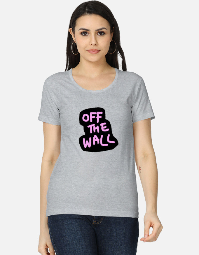 C-Labs Off The Wall Women's Classic T-Shirt Grey Melange Front_1_c_4_2191afe7-858b-482a-a2f5-47c6fda6fb7b