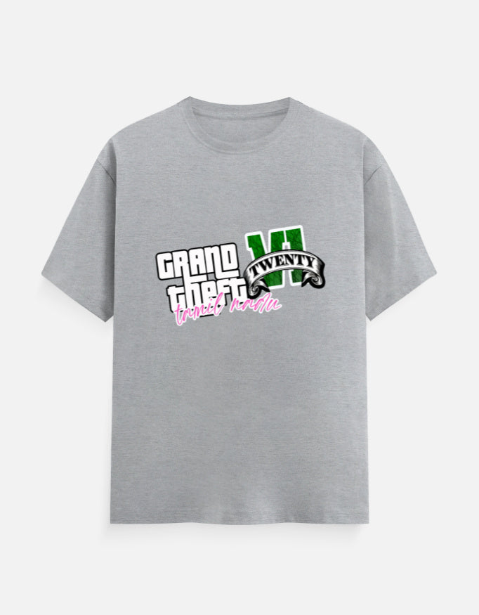 C-Labs Grand Theft Auto: Tamil Nadu Edition Classic Crew T-Shirt Grey Melange Front_1_c_4_279c071f-451d-4543-92da-d3c20131ddc9