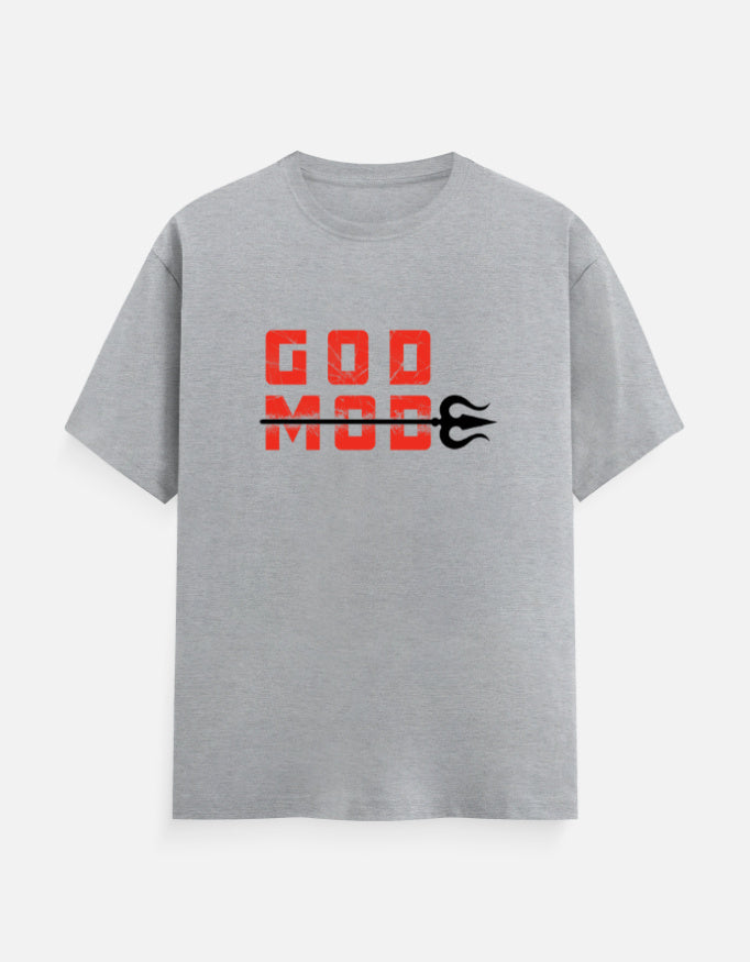 C-Labs Karuppu God Mode Classic Crew T-Shirt Grey Melange Front_1_c_4_2a1b5007-d706-4db0-ab07-932a514c3b20