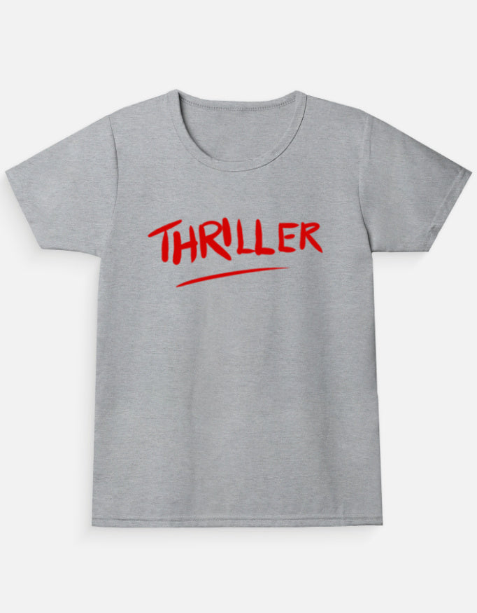 C-Labs Thriller Girl Classic Crew T-Shirt Grey Melange Front_1_c_4_2b88a0eb-2e9d-4fe2-b3c8-cca34ae49839