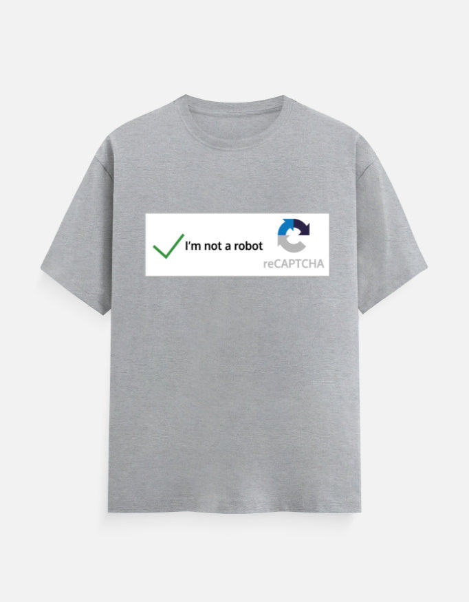 C-Labs I'm Not a Robot Classic Crew T-Shirt Grey Melange Front_1_c_4_2c2cd44e-a726-40c0-8da9-9c4dbde8471f