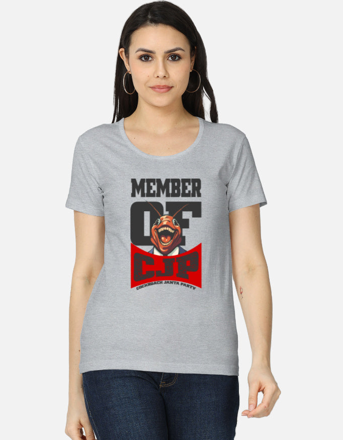 C-Labs Member of Cockroach Janatha Party Women's Classic T-Shirt Grey Melange Front_1_c_4_4423b020-568e-4b18-bb38-9343104c9ca5