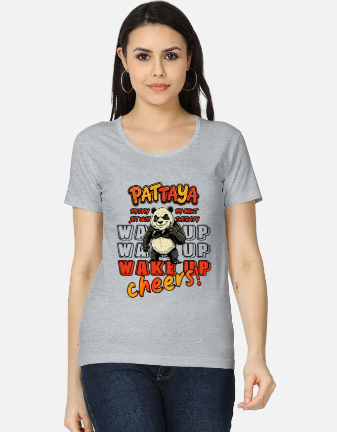C-Labs Pattaya Wake Up Women's Classic T-Shirt Grey Melange Front_1_c_4_4bcdd4bf-f095-463f-a1c5-63b76c94fb34